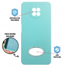 Capa para Xiaomi Redmi Note 9T 5G - Case Silicone Safe Glass Azul Claro